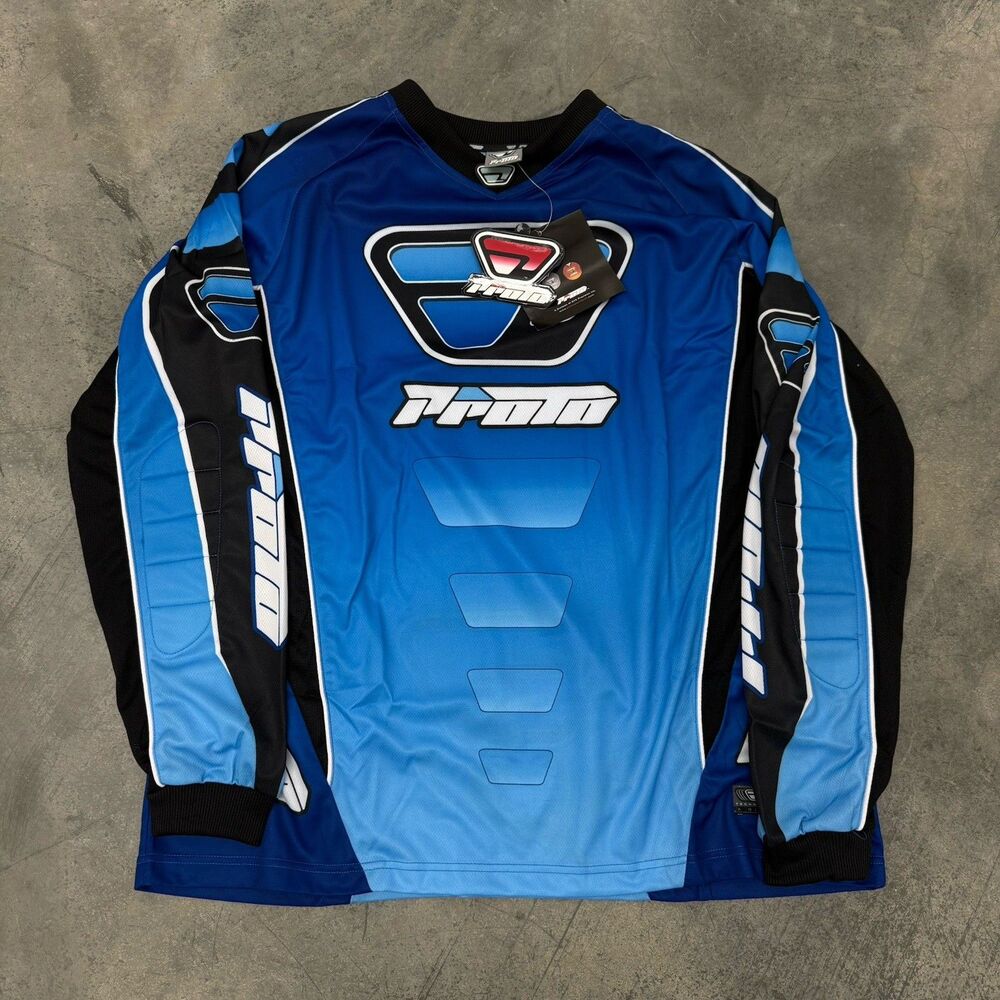 NWT Men's PROTO Paintball Padded Blue Jersey Size XL